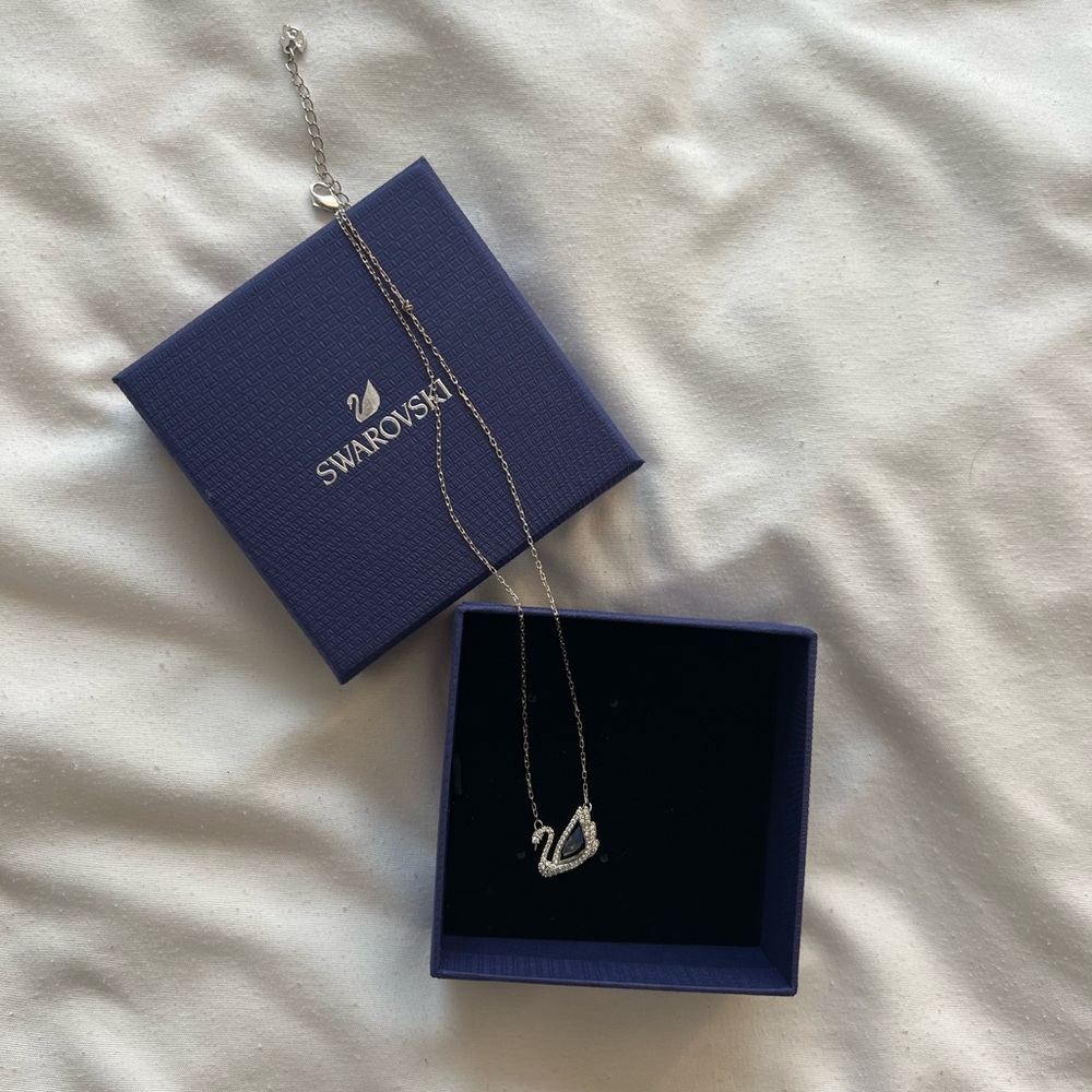 Swarovski Silver Swan Pendant Necklace